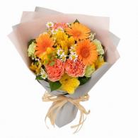 オレンジガーベラの花束