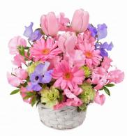 春の花のアレンジメント(ピンク)