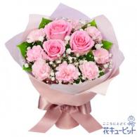 ピンクバラの花束
